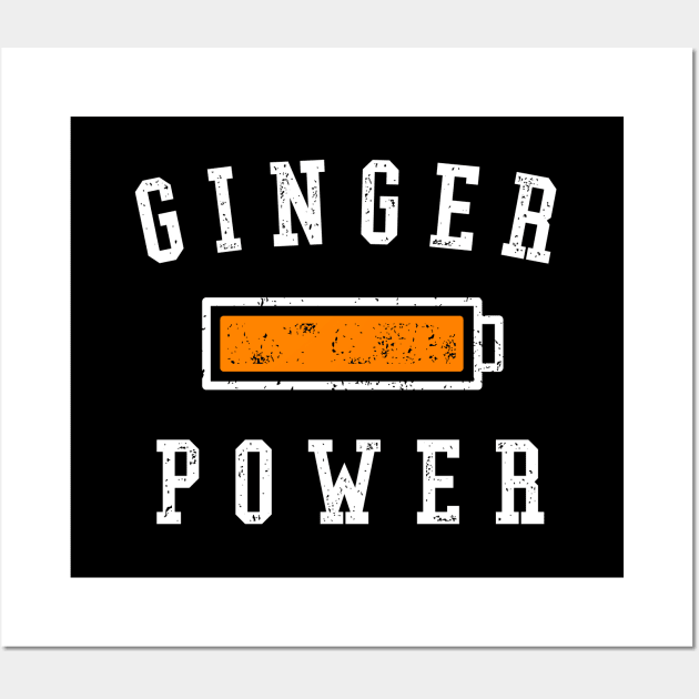 Ginger Power - Funny Ginger Battery Wall Art by propellerhead